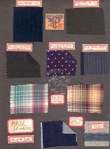 Fabric Swatch Board FW2012 Mister Freedom® MFSC ©2012